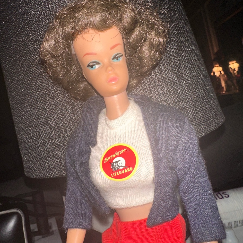 Midge Barbie 1962 plastic hair with dark wig - Picture 6 of 6